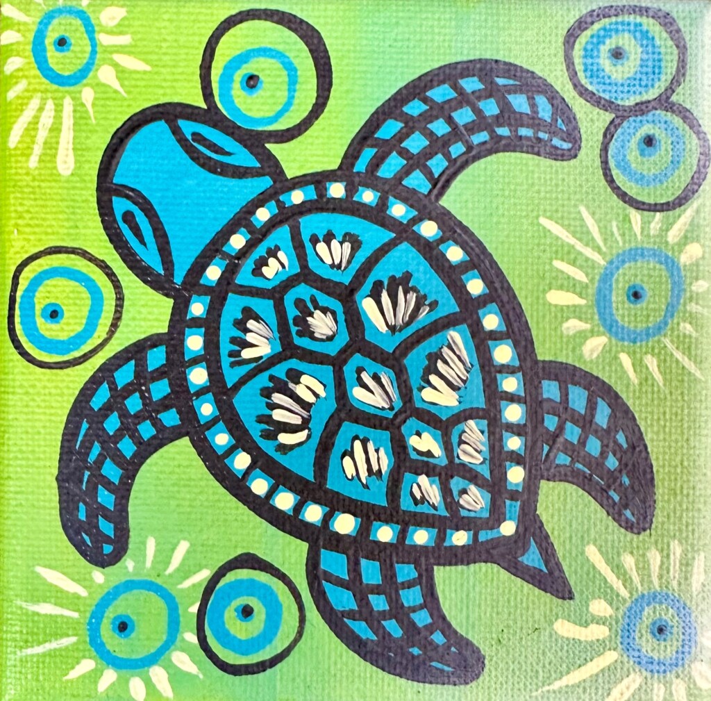 Turtle#3 - Painting - Zeila  Wallace
