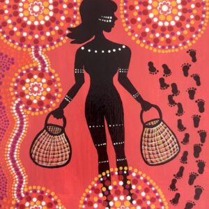 Girl with Dilly Bag - Painting - Irene Bowyer