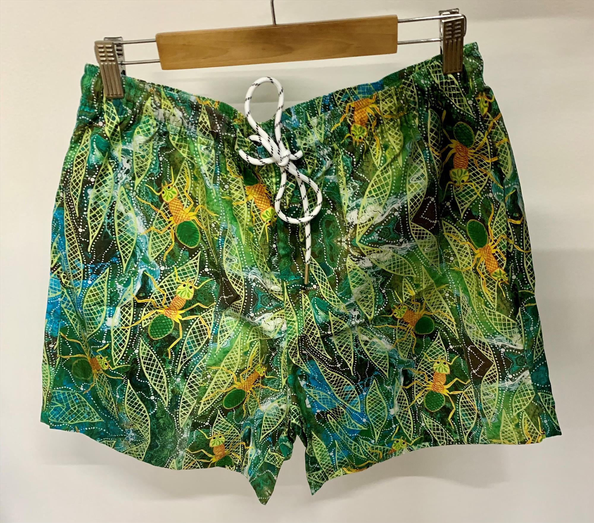 Green Ant - Custom Shorts - Cotton - Kuku Bulkaway