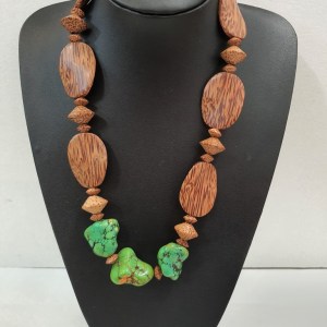 Turquoise & Coconut Wood