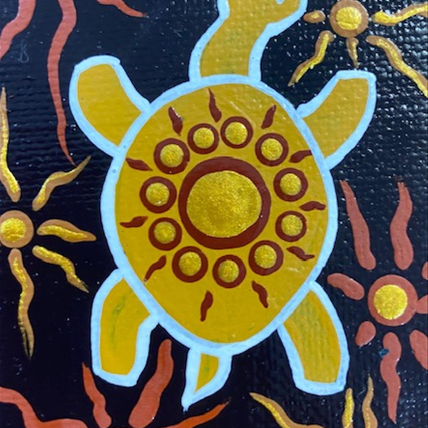 Mini Turtle 1 - Painting - Larissa  Hale